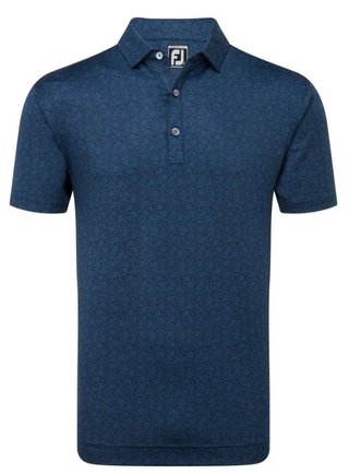 FootJoy Painted Floral Lisle pánské polo, modré