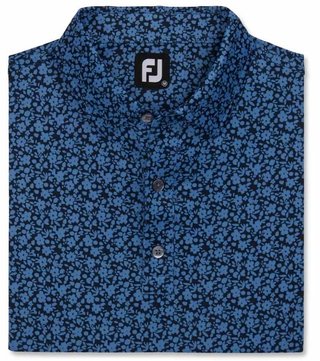 FootJoy Painted Floral Lisle pánské polo, modré