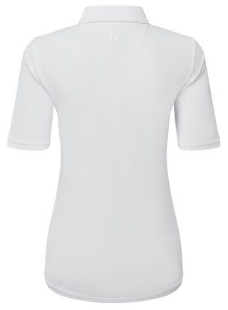 FootJoy 1/2 Sleeve Solid Pique dámské polo, bílé