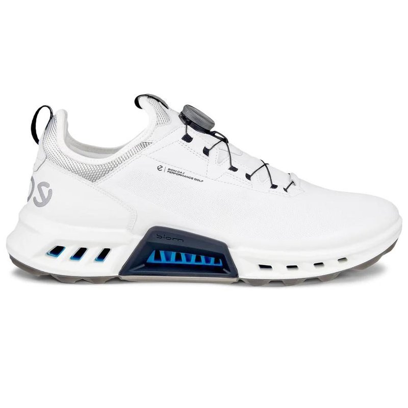 Ecco Biom C4 Boa pánské kožené Gore-Tex golfové boty, bílé