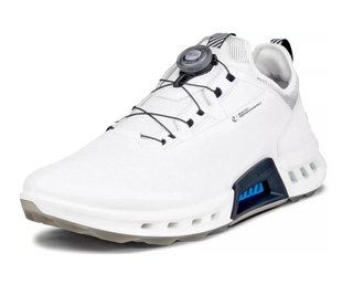 Ecco Biom C4 Boa pánské kožené Gore-Tex golfové boty, bílé