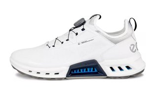 Ecco Biom C4 Boa pánské kožené Gore-Tex golfové boty, bílé