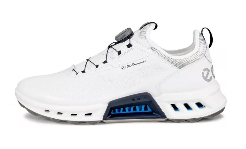 Ecco Biom C4 Boa pánské kožené Gore-Tex golfové boty, bílé