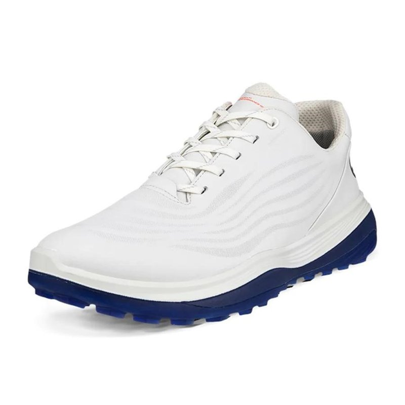 Ecco LT1 pánské kožené golfové voděodolné boty, bílé