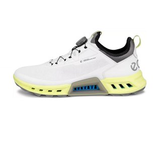 Ecco Biom C4 Boa pánské kožené Gore-Tex golfové boty, bílé