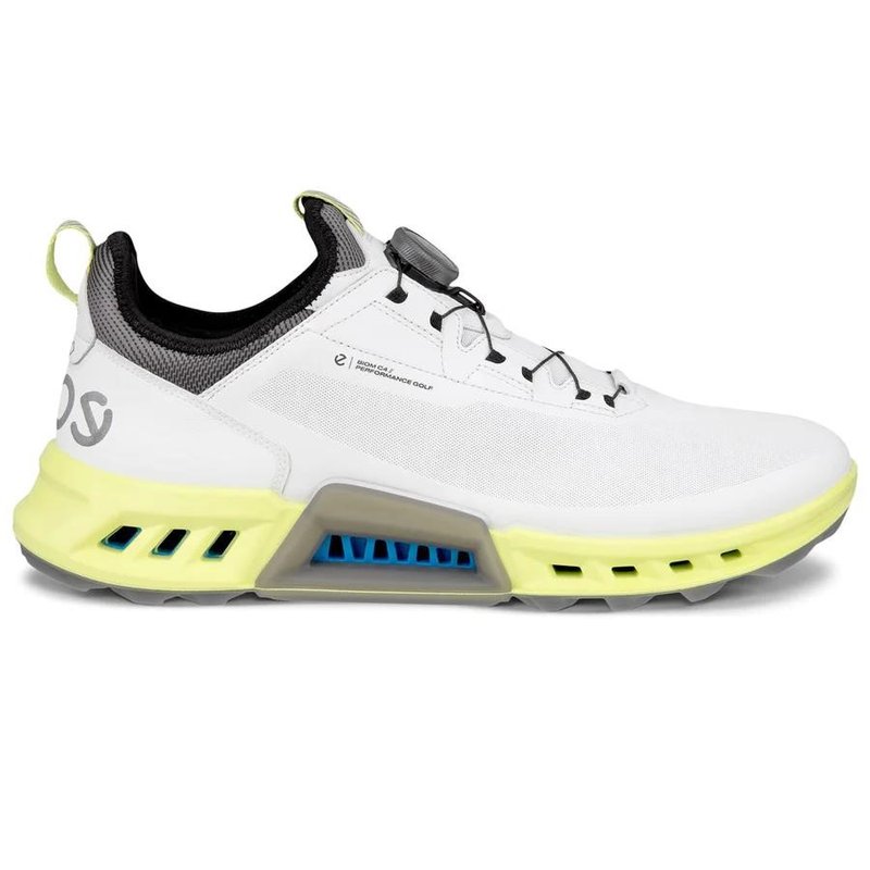 Ecco Biom C4 Boa pánské kožené Gore-Tex golfové boty, bílé