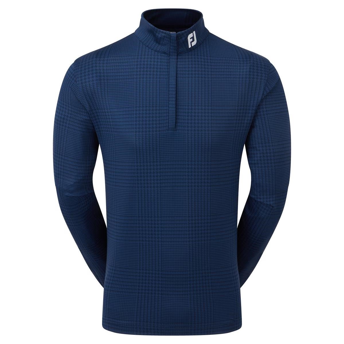 FootJoy Glen Plaid Print Chill-Out pánská mikina, modrá
