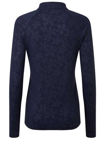 FootJoy Floral Embossed Midlayer dámská mikina, modrá