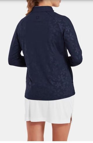 FootJoy Floral Embossed Midlayer dámská mikina, modrá