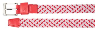 FootJoy Braided dámský opasek, červeno/bílo/růžový