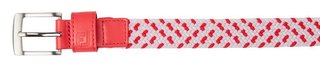 FootJoy Braided dámský opasek, červeno/bílo/růžový
