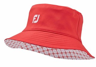 FootJoy Reversible dámský oboustranný klobouk, red/gingham