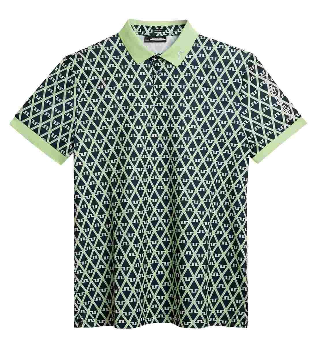 J.Lindeberg Tour Tech Regular Fit Print pánské polo, JL Navy