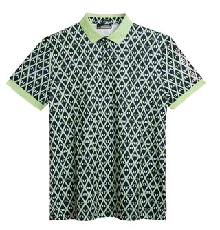 J.Lindeberg Tour Tech Regular Fit Print pánské polo, JL Navy