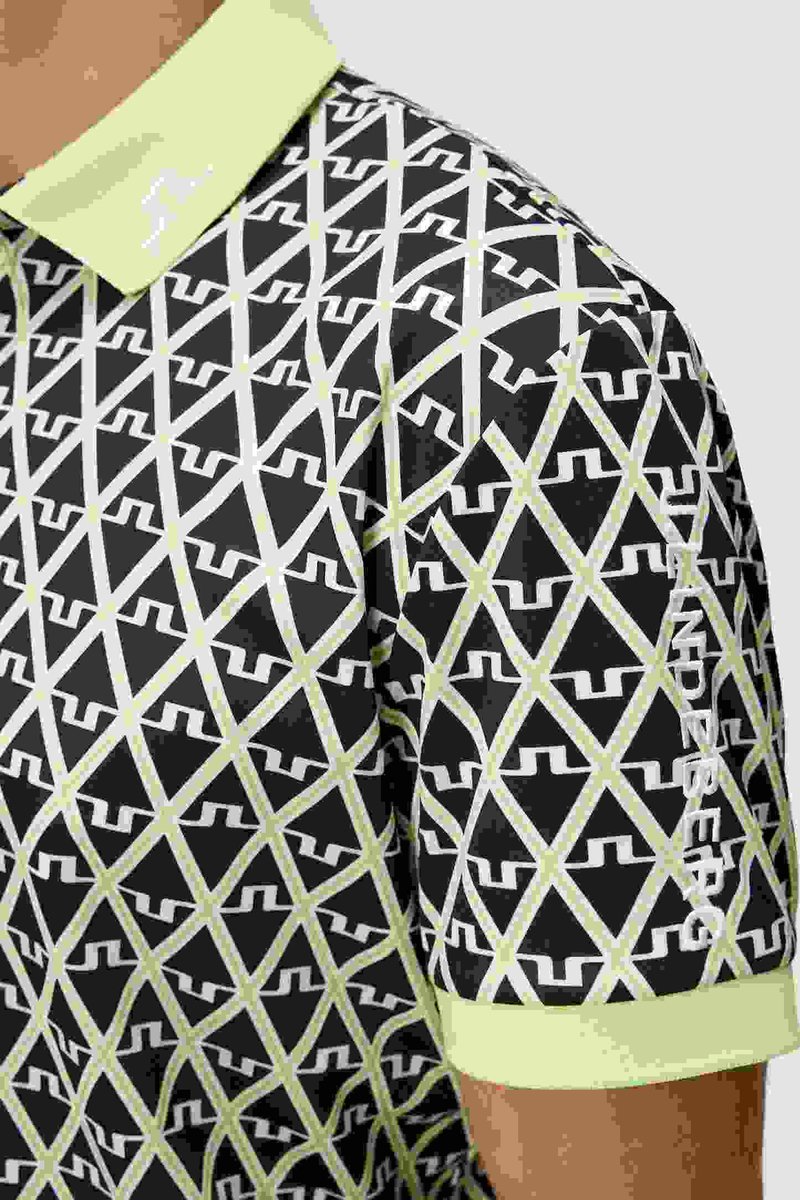 J.Lindeberg Tour Tech Regular Fit Print pánské polo, JL Navy