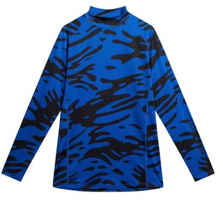 J.Lindeberg Aello Soft Compression pánský top, print neptune nautical blue