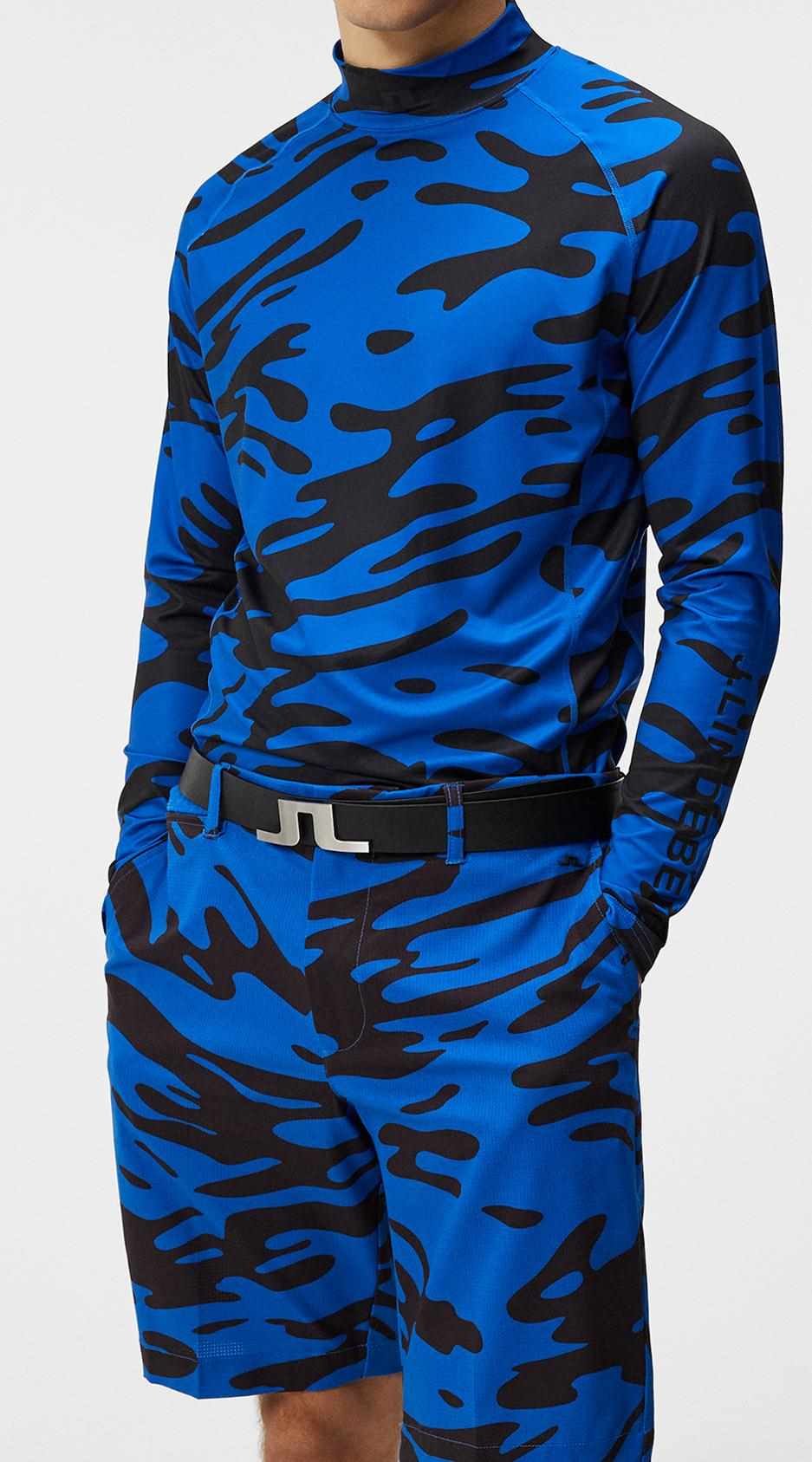 J.Lindeberg Aello Soft Compression pánský top, print neptune nautical blue