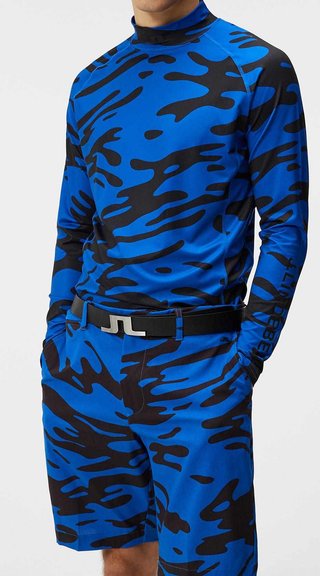 J.Lindeberg Aello Soft Compression pánský top, print neptune nautical blue