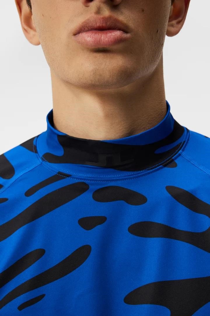 J.Lindeberg Aello Soft Compression pánský top, print neptune nautical blue