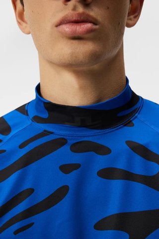 J.Lindeberg Aello Soft Compression pánský top, print neptune nautical blue