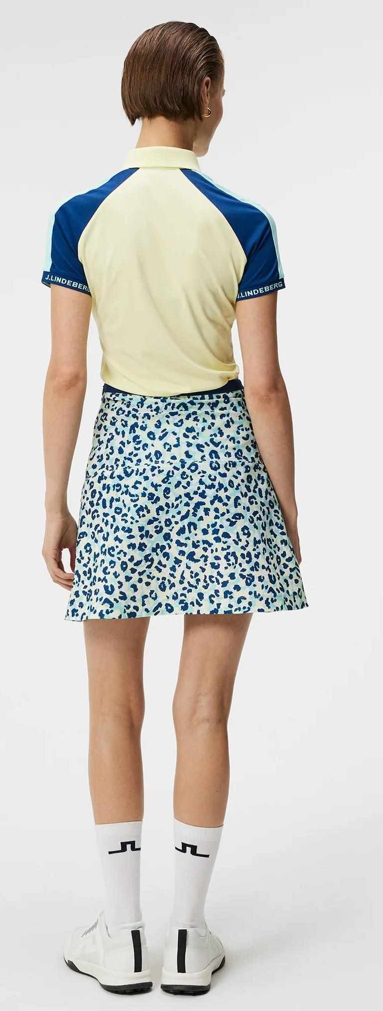 J.Lindeberg Themba golfová sukně, leopard aruba blue