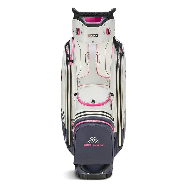 Big Max Aqua Sport 4 cart bag, off white/steel blue/fuchsia