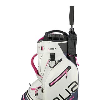 Big Max Aqua Sport 4 cart bag, off white/steel blue/fuchsia