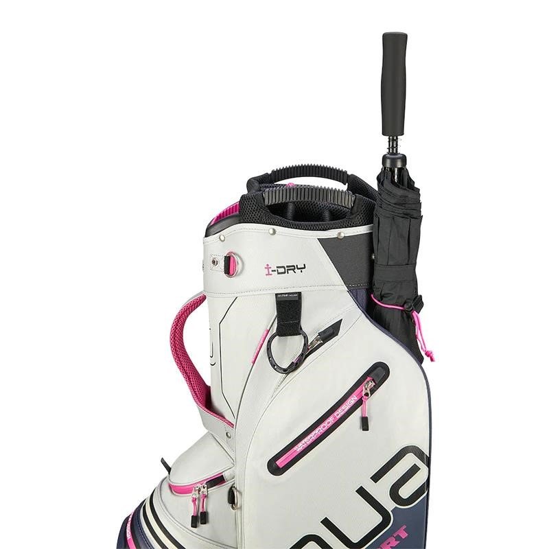 Big Max Aqua Sport 4 cart bag, off white/steel blue/fuchsia