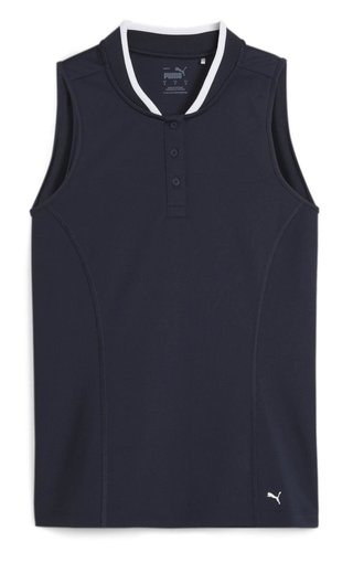 Puma Range Pique Sleeveless dámské polo bez rukávů, tmavě modré