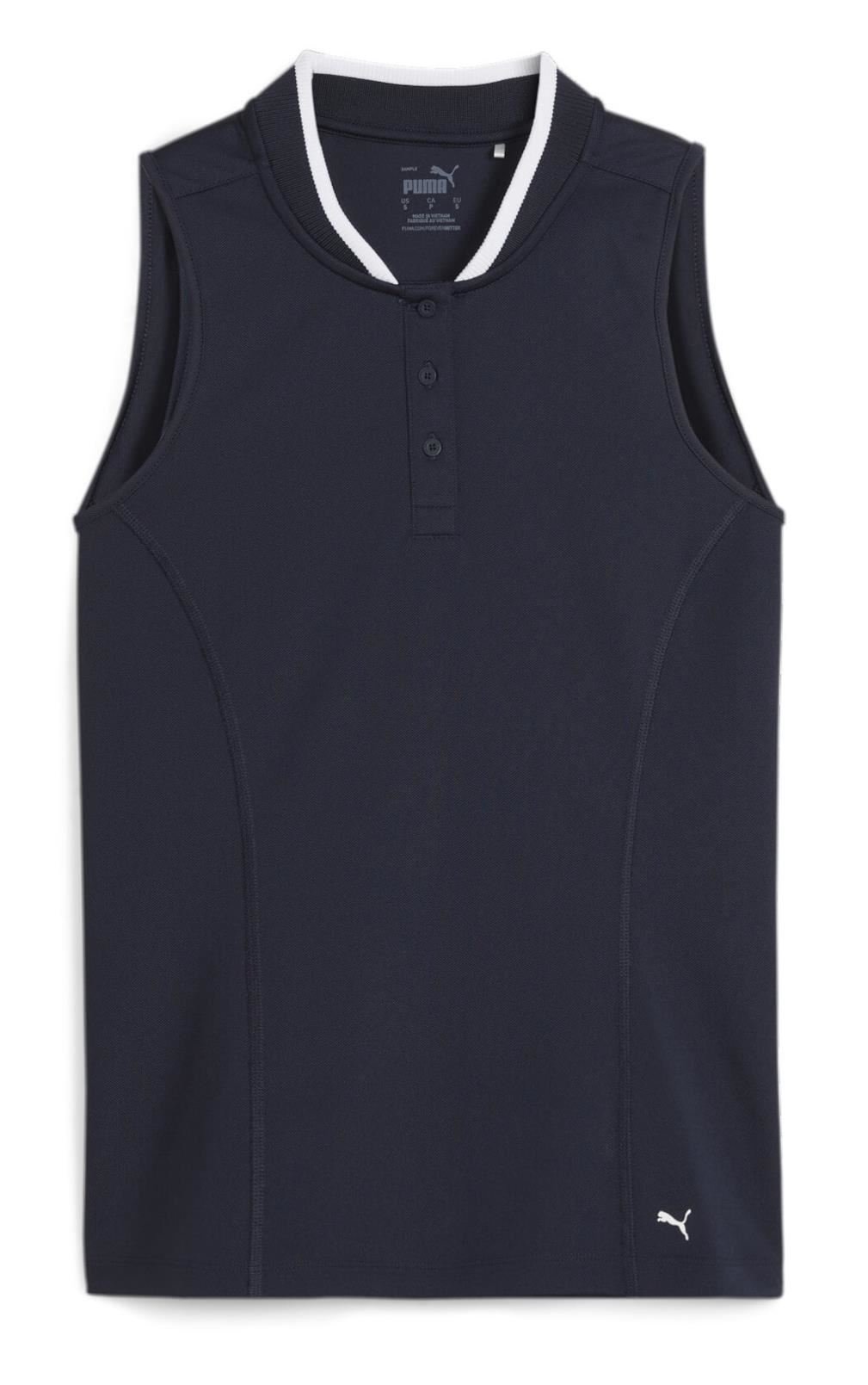 Puma Range Pique Sleeveless dámské polo bez rukávů, tmavě modré
