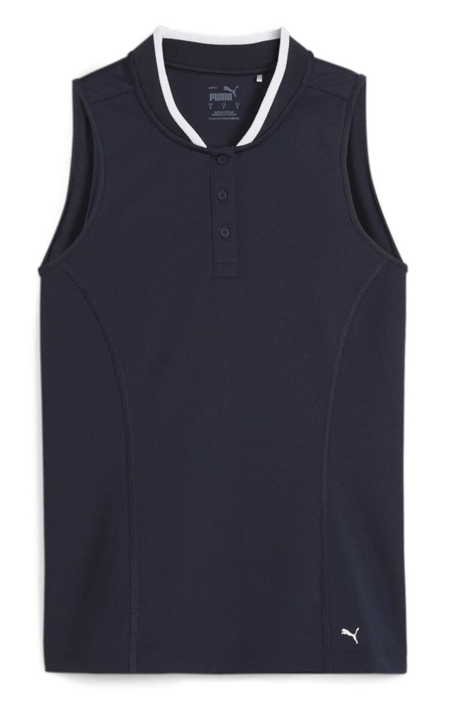 Puma Range Pique Sleeveless dámské polo bez rukávů, tmavě modré