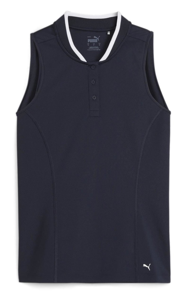 Puma Range Pique Sleeveless dámské polo bez rukávů, tmavě modré
