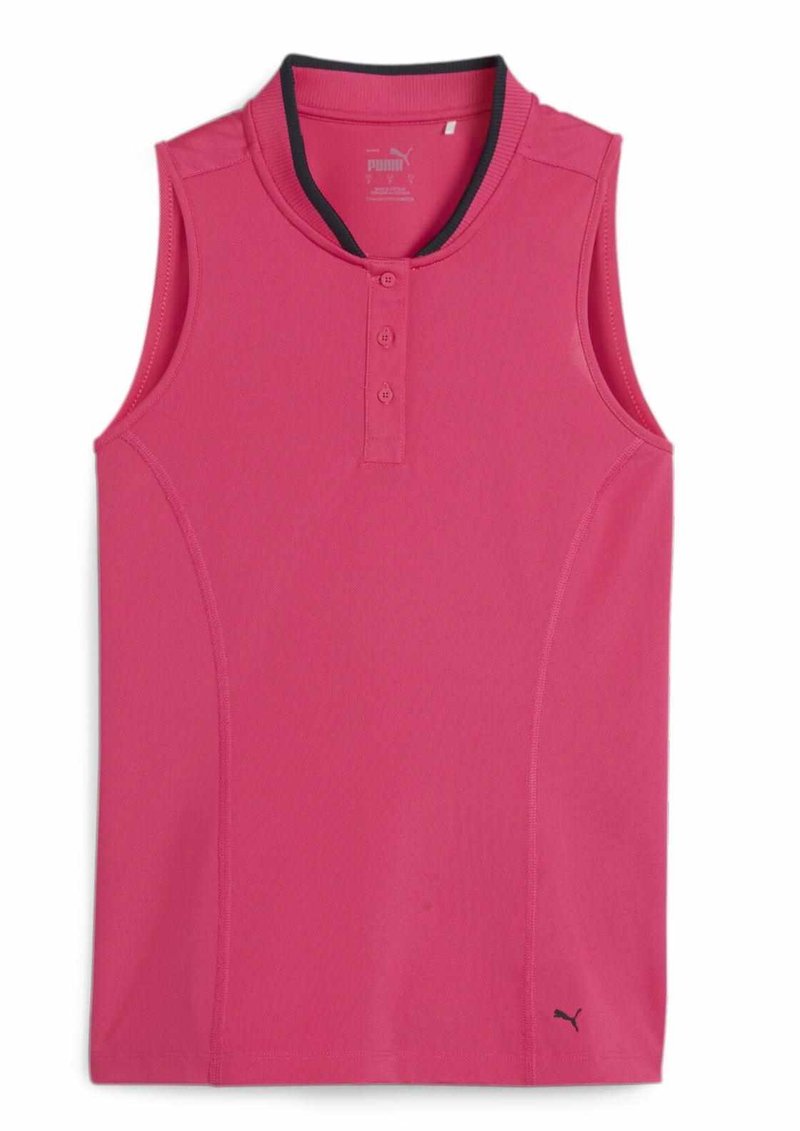 Puma Range Pique Sleeveless dámské polo bez rukávů, růžové