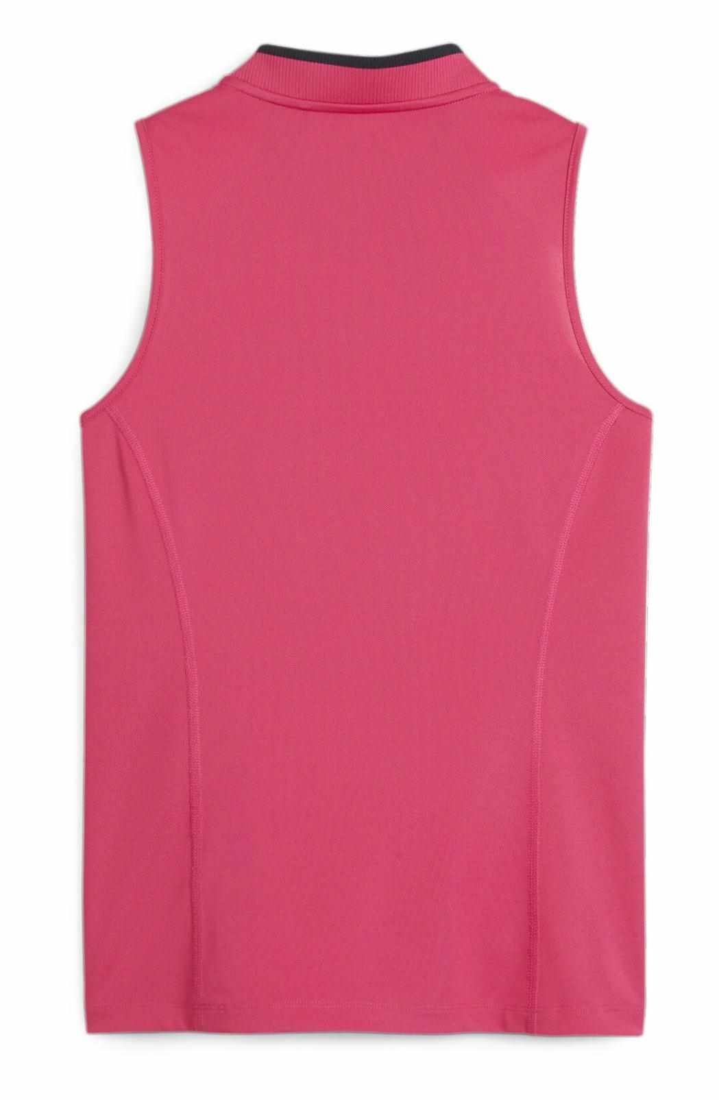 Puma Range Pique Sleeveless dámské polo bez rukávů, růžové