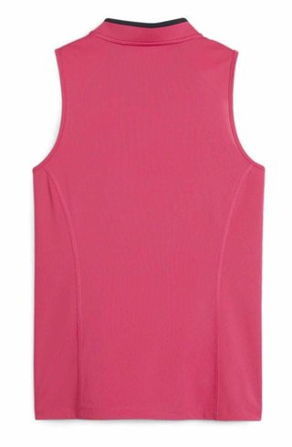Puma Range Pique Sleeveless dámské polo bez rukávů, růžové