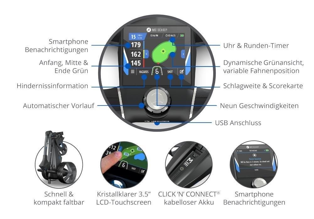 Motocaddy M5 GPS elektrický vozík, 18+ baterie