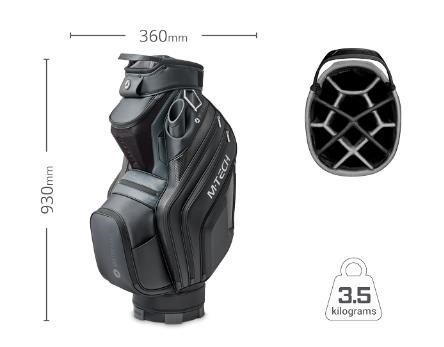 Motocaddy M-Tech cart bag, černo/karbonový