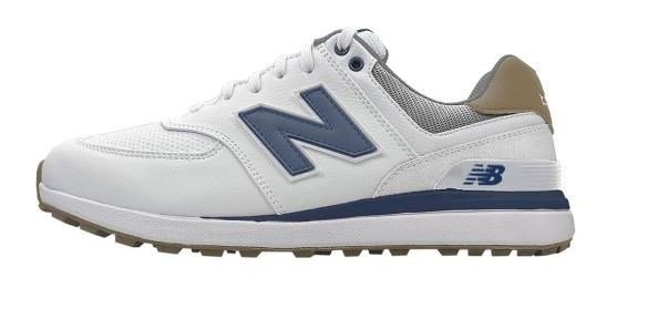 New Balance 574 Greens V2 pánské golfové boty, bilo/tmavě modré