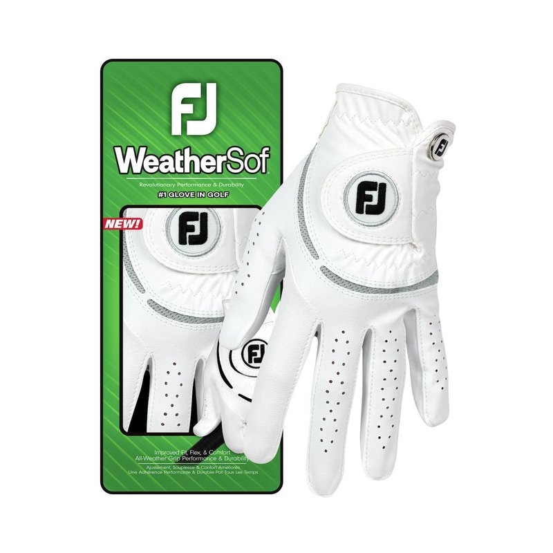 FootJoy WeatherSof dámská golfová rukavice, bílo/šedá