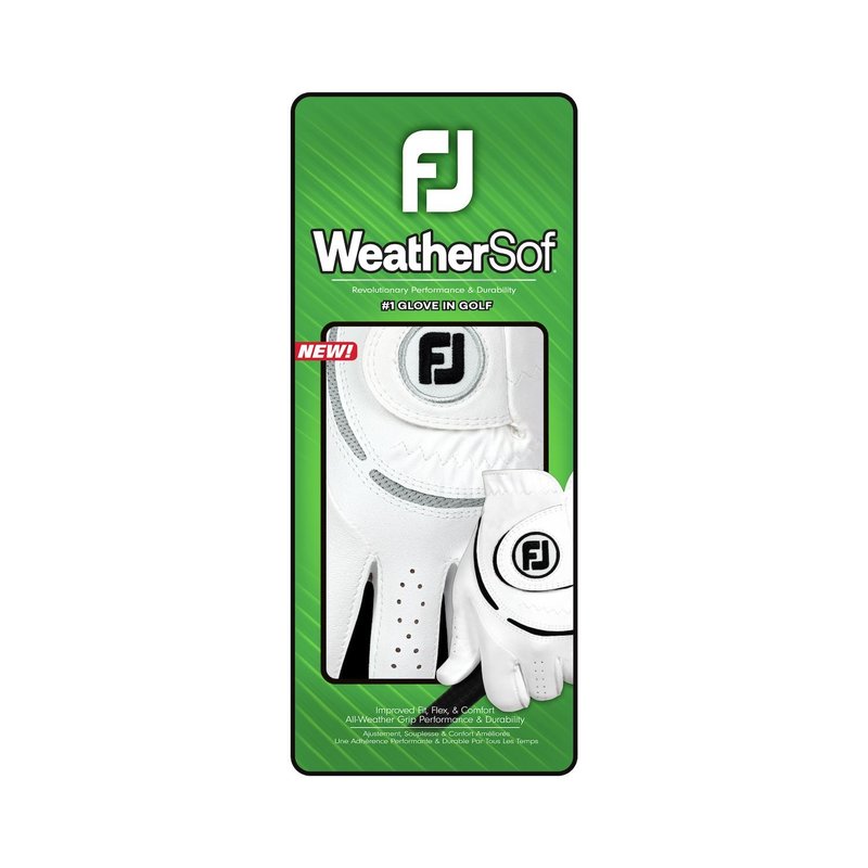 FootJoy WeatherSof dámská golfová rukavice, bílo/šedá