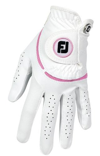 FootJoy WeatherSof dámská golfová rukavice, bílo/růžová