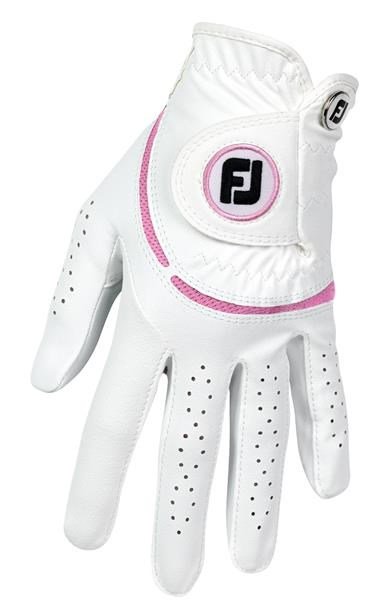 FootJoy WeatherSof dámská golfová rukavice, bílo/růžová