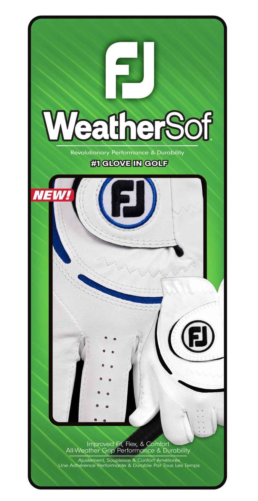 FootJoy WeatherSof pánská golfová rukavice, bílo/modrá