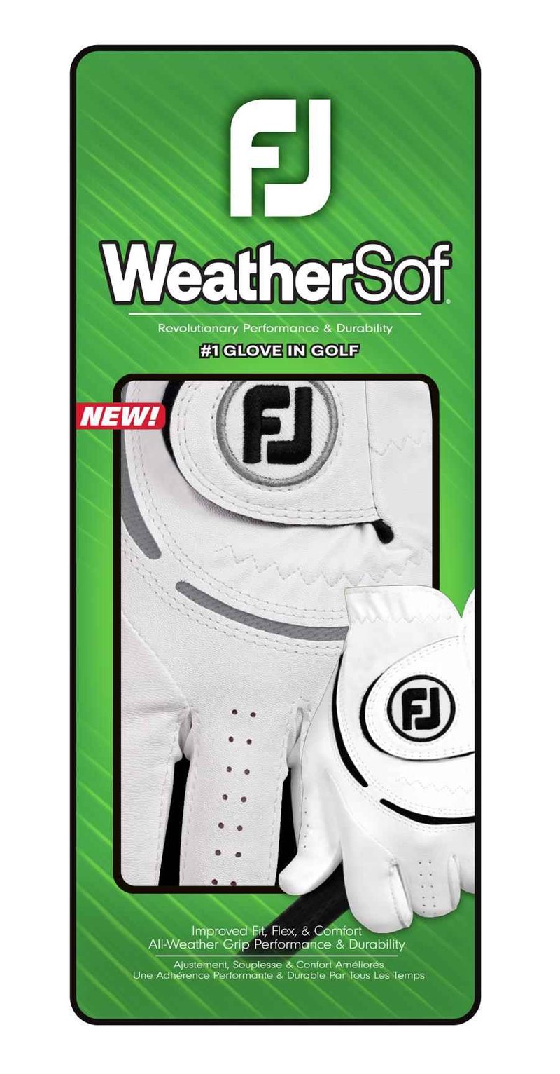 FootJoy WeatherSof pánská golfová rukavice, bílo/šedá