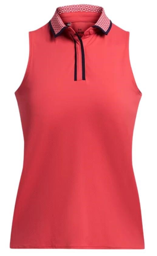 Under Armour Iso-Chill dámské polo bez rukávů, červené