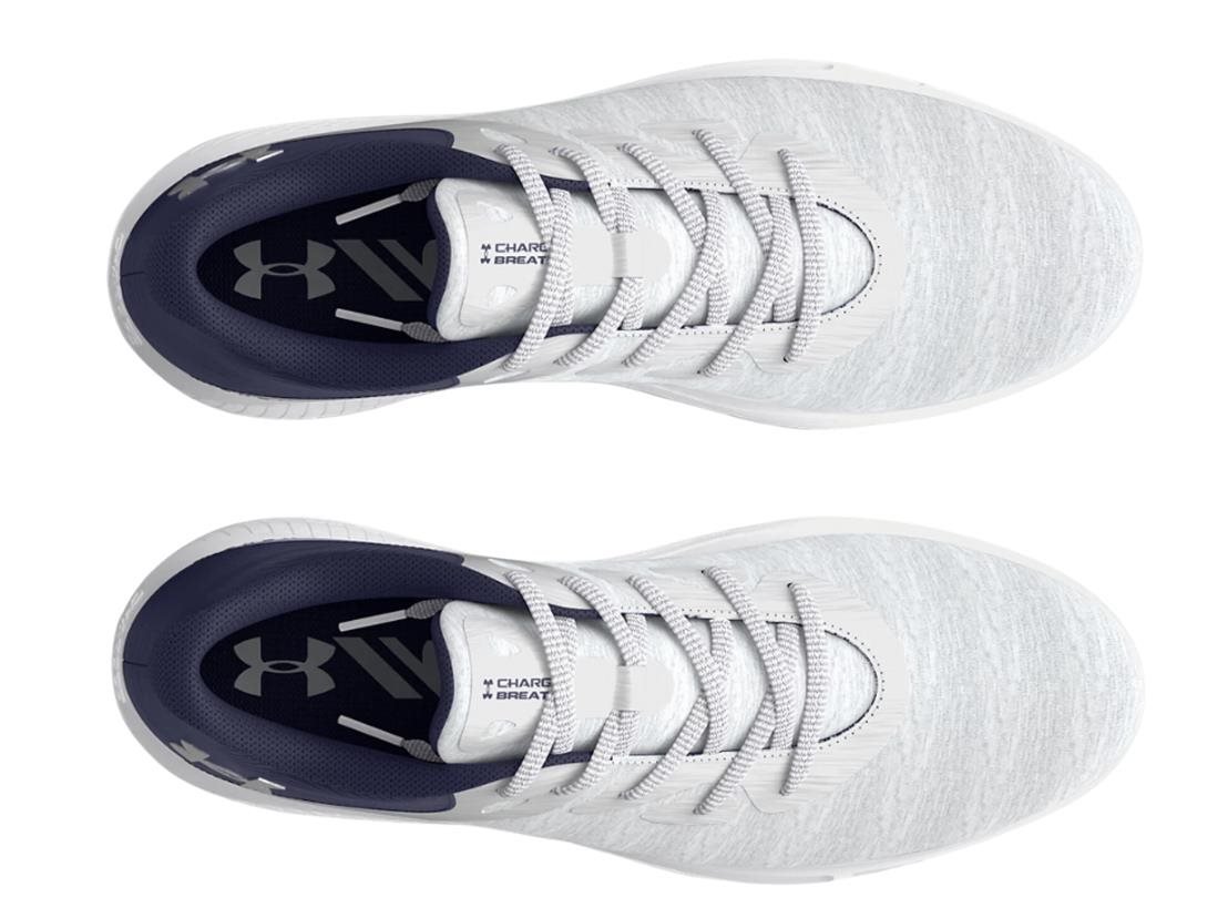 Under Armour Charged Breathe 2 Knit SL Damen Golfschuhe, grau/dunkelblau/silber