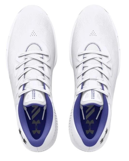 Under Armour Charged Breathe 2 dámské golfové boty, white/starlight/metallic silver