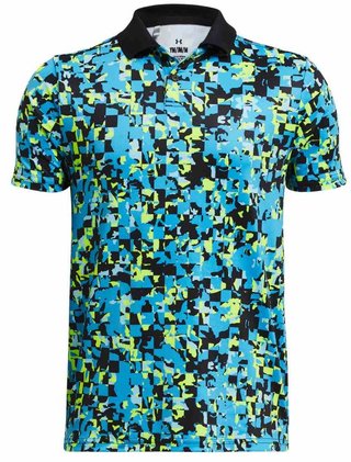 Under Armour Matchplay Printed dětské polo, capri/high-vis yellow/black