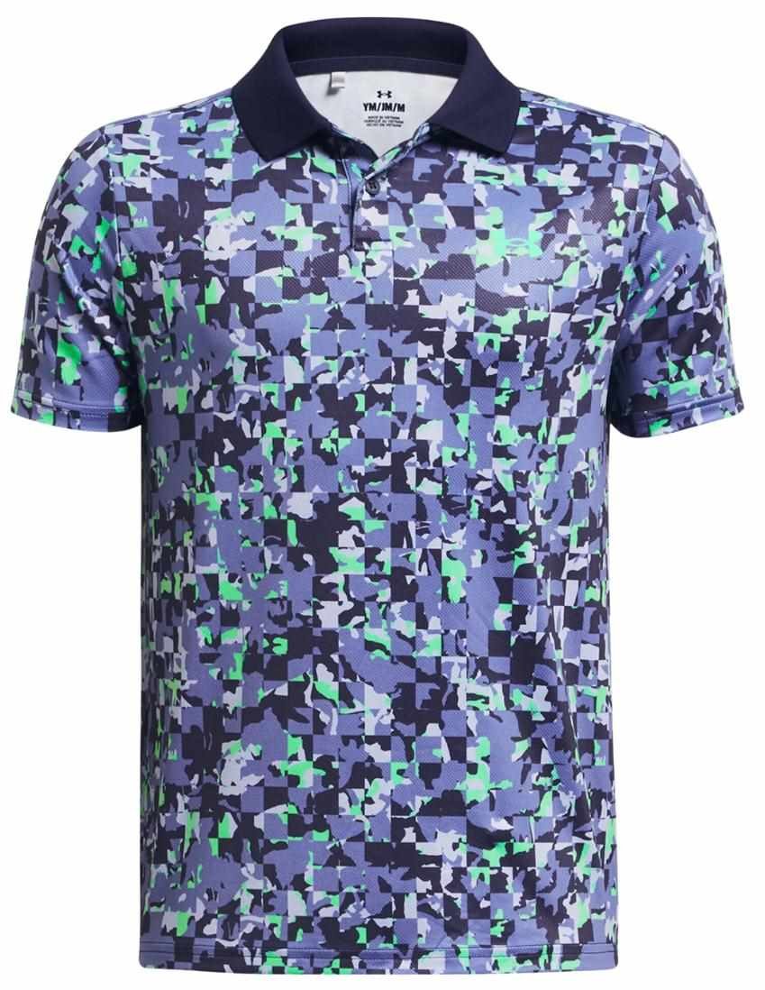 Under Armour Matchplay Printed dětské polo, starlight/vapor green