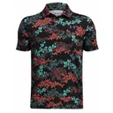 Under Armour Playoff Printed dětské polo, black/hydro teal
